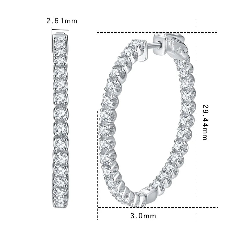 Moissanite Hoop Earrings