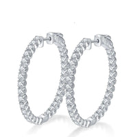 Moissanite Hoop Earrings