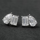 Emerald & Pear Moissanite Earrings