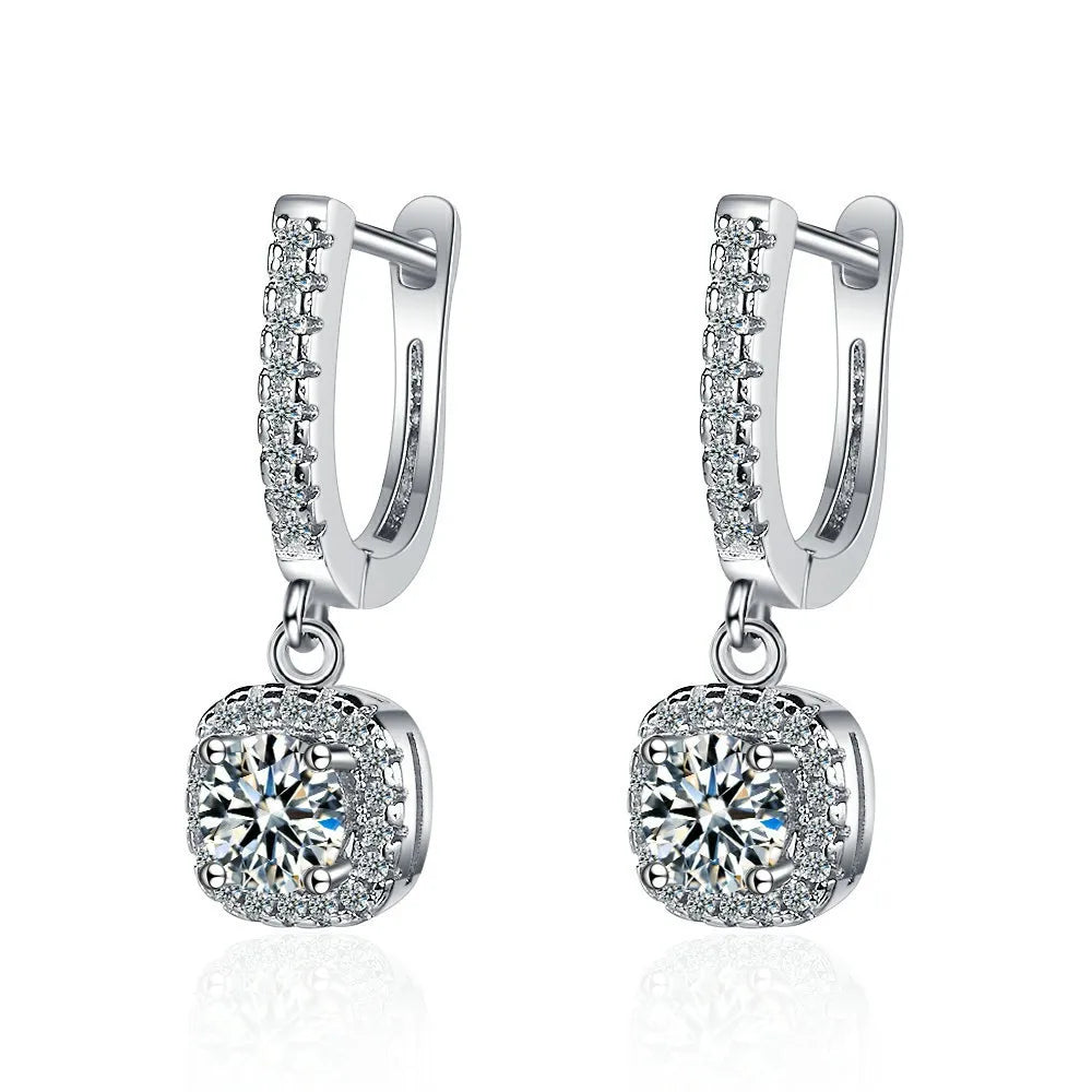 Suspended Halo Earrings – Weightless Sparkle