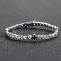 Four-Leaf Clover Tennis Bracelet