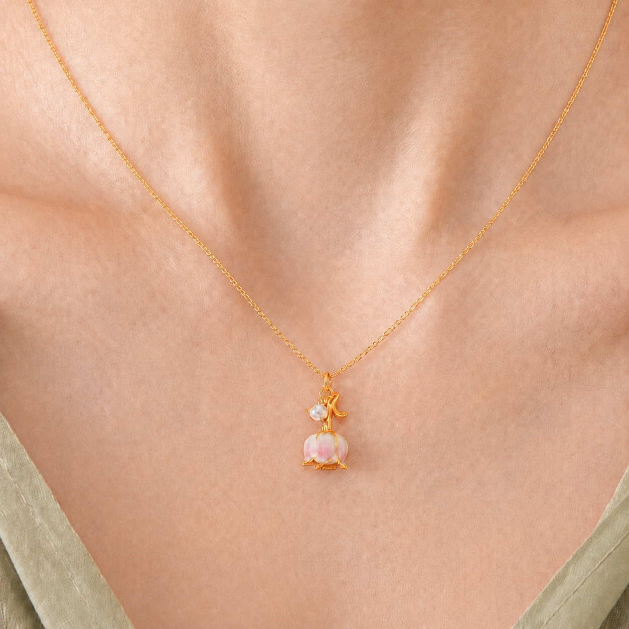 Bloom Necklace — A Flower Awakening to the Light