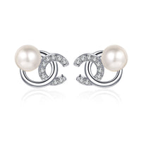 Pearl & Moissanite Earrings