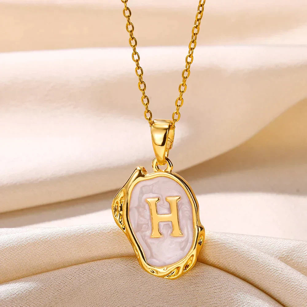Deep Ocean Initial Necklace