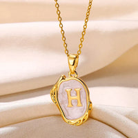 Deep Ocean Initial Necklace