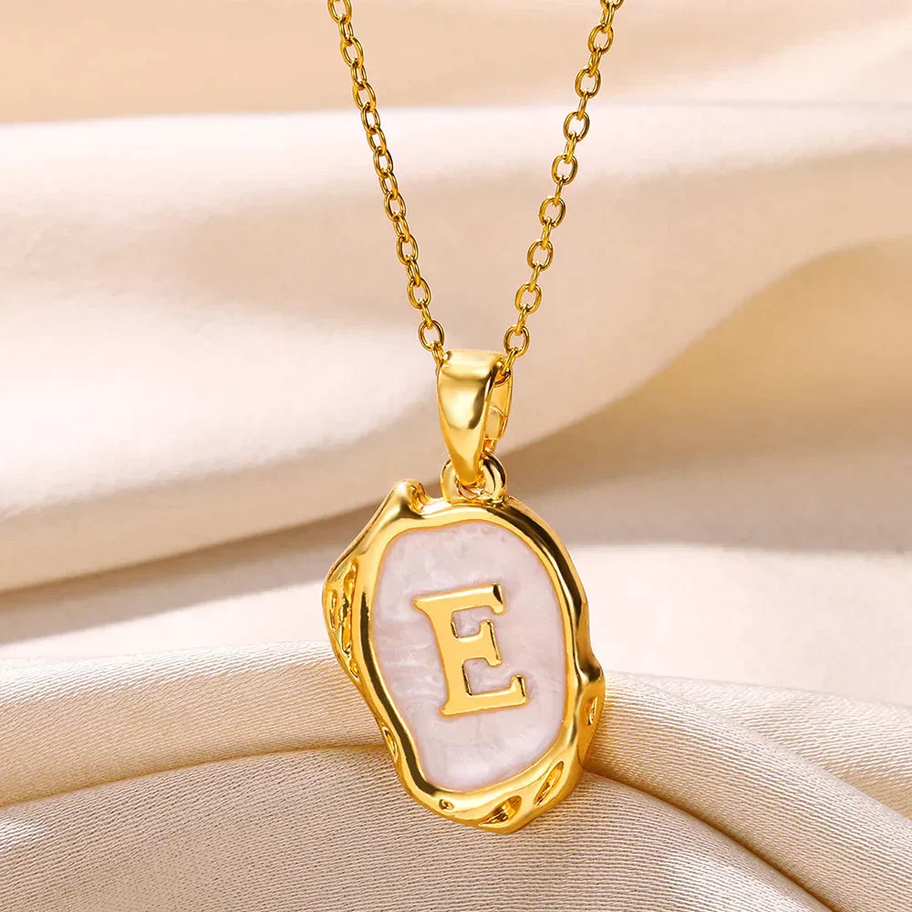 Deep Ocean Initial Necklace