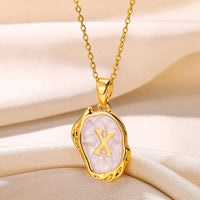 Deep Ocean Initial Necklace
