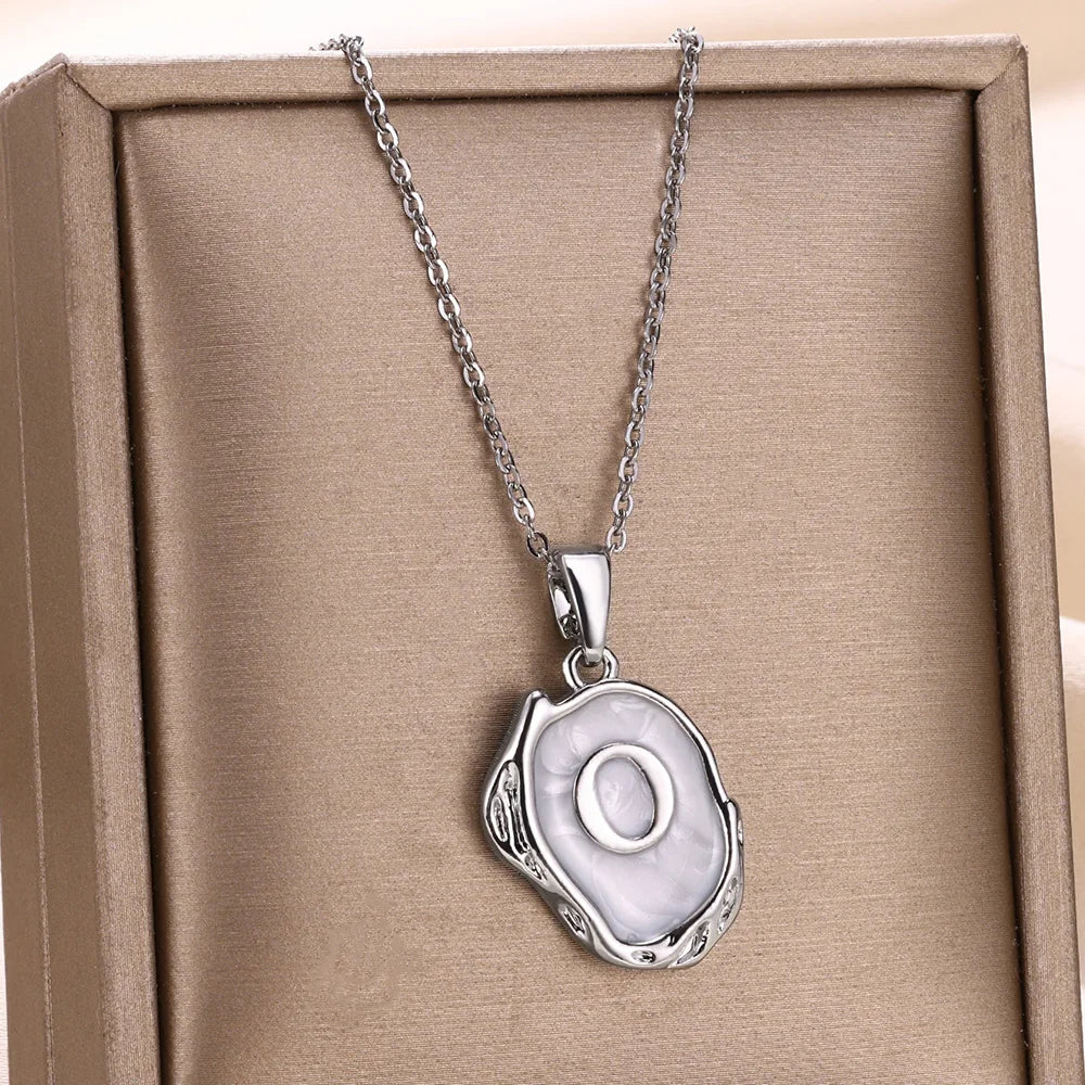 Deep Ocean Initial Necklace