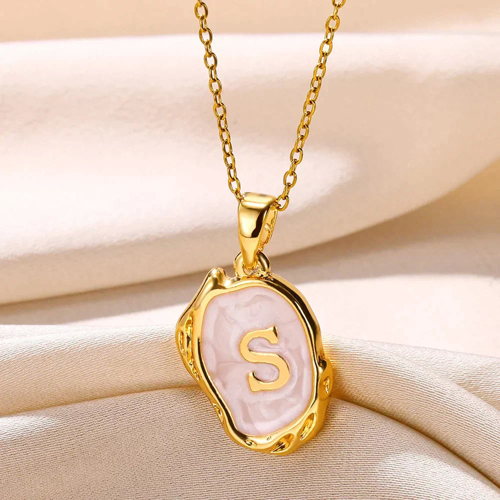 Deep Ocean Initial Necklace
