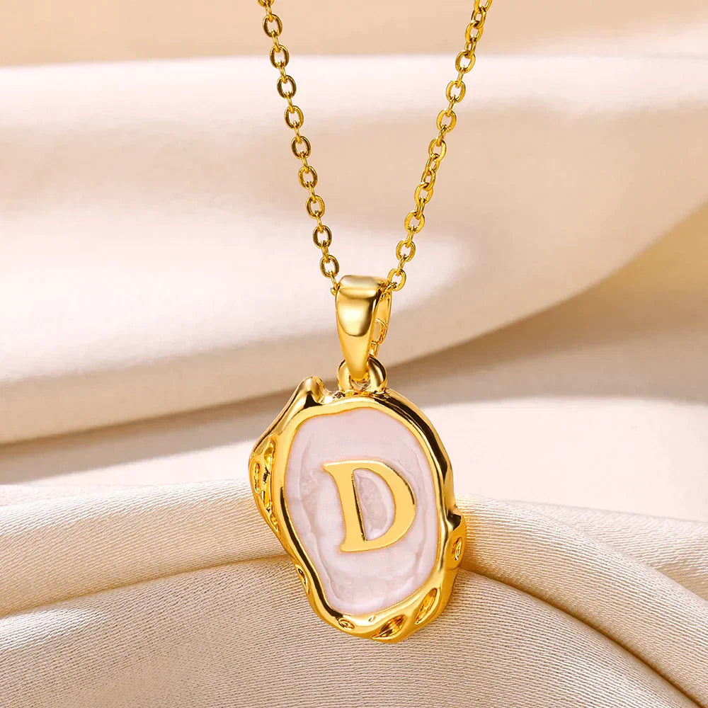 Deep Ocean Initial Necklace