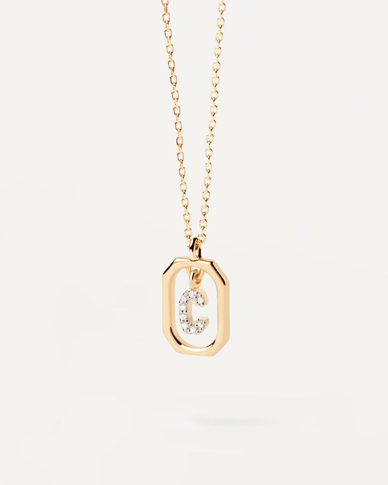 Gold-Finish A–Z Letter Pendant Necklace