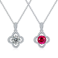 Moissanite and Ruby Necklace