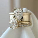 Vintage Dual Zirconia Drop Ring