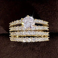 Radiant Halo Ring Set