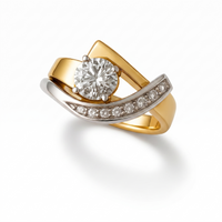 Artistic Dual Tone Ring
