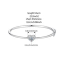 Hollow Heart Bracelet – Moissanite Radiance