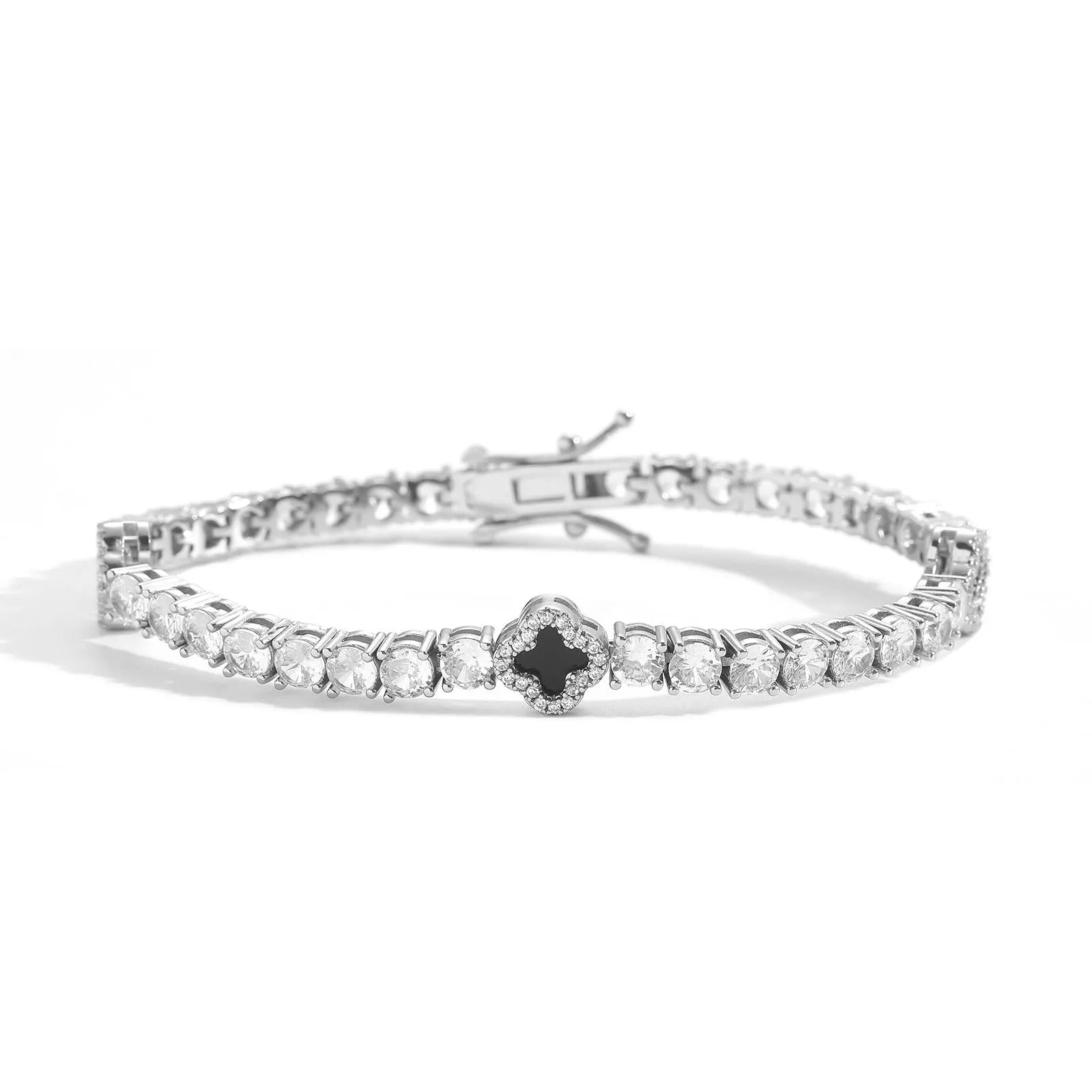 Four-Leaf Clover Tennis Bracelet